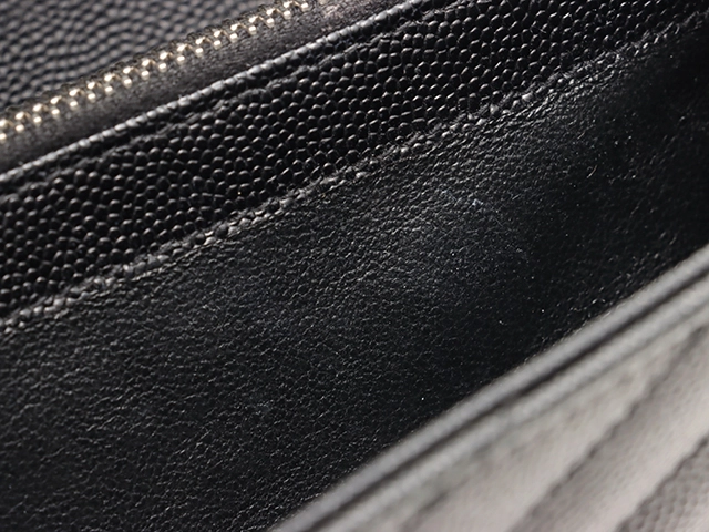SAINT LAURENT　サンローラン　カサンドラ　ラージフラップウォレット　3772264　ブラック/シルバー金具　カーフ　長財布【207】2147200532349