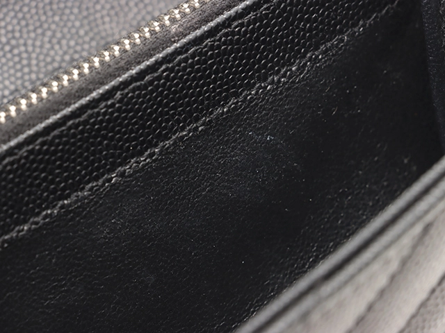 SAINT LAURENT　サンローラン　カサンドラ　ラージフラップウォレット　3772264　ブラック/シルバー金具　カーフ　長財布【207】2147200532349