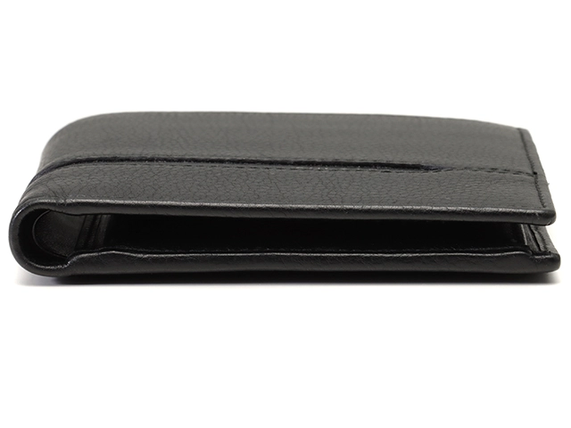 BVLGARI　ブルガリ　オクト2つ折り財布　ブラックレザー　36964　2147200533025　【205】