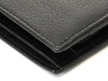 BVLGARI　ブルガリ　オクト2つ折り財布　ブラックレザー　36964　2147200533025　【205】