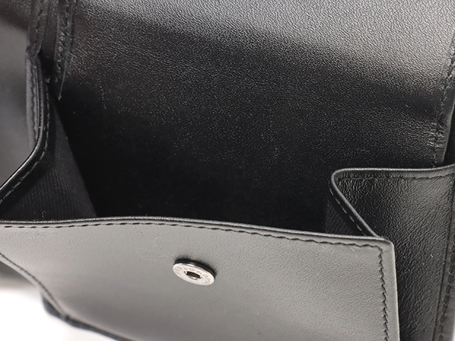 BVLGARI　ブルガリ　オクト2つ折り財布　ブラックレザー　36964　2147200533025　【205】