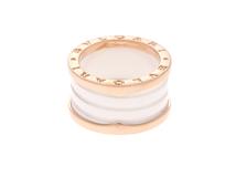 BVLGARI ブルガリ B-zero1 ビーゼロワンリング M 指輪 PG/CE ピンクゴールド/セラミック 52号 【460】2147200533834