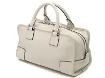LOEWE　ロエベ　2WAYバッグ　アマソナ28　ホワイト　カーフ【433】2147200535395