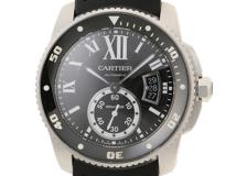 Cartier カルティエ 腕時計 カリブル ドゥ カルティエ ダイバー W7100056 セラミック/ステンレス/ラバー ブラック文字盤 自動巻き【472】SJ