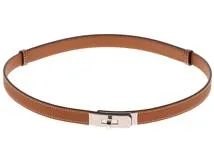 【HERMES】ケリー18 ベルト ヴォーエプソン ブラウン W刻印 レディース SOLD OUT】【新品】HERMÈS（エルメス） ベルト 《ケリー》 18