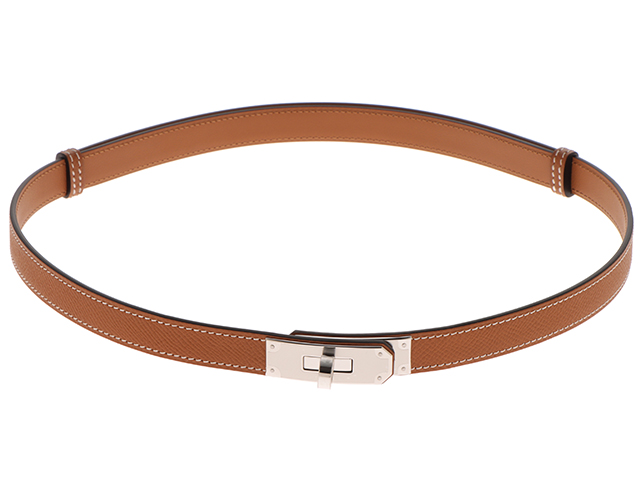 HERMES エルメス ベルト HERMES エルメス ベルト ケリー18 ヴォーエプソン ゴールド