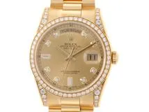 ランダム番 ROLEX ロレックス 腕時計 デイデイト36 118388A K18イエローゴールド 10Pダイヤモンドシャンパン文字盤 ベゼル/ラグダイヤモンド 自動巻き【472】SJ