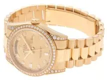 ランダム番 ROLEX ロレックス 腕時計 デイデイト36 118388A K18イエローゴールド 10Pダイヤモンドシャンパン文字盤 ベゼル/ラグダイヤモンド 自動巻き【472】SJ