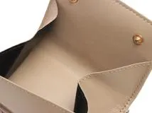 SAINT LAURENT サンローラン モノグラム オリガミ タイニーウォレット 3つ折り財布 668274 ベージュ/GP金具 レザー 【460】2147200537306