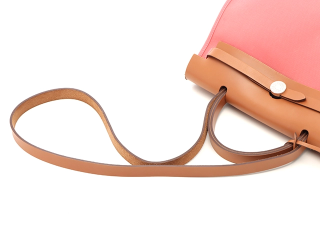 HERMES エルメス バッグ エールバッグジップPM トワルオフィシェ/バッシュハンター ローズアザレ/ナチュラル SV金具 A刻印【431】2147200537665