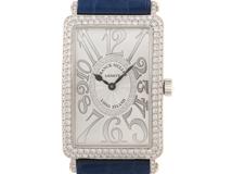 FRANCK MULLER フランクミューラー ロングアイランド レリーフ 1000SCDCD1R REL K18ホワイトゴールド/アリゲーターベルト シルバー文字盤 自動巻き【472】SJ