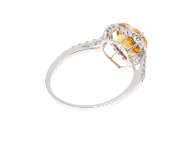 JEWELRY ジュエリー リング K18ホワイトゴールド #12 シトリン