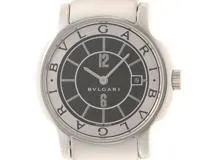 BVLGARI　ブルガリ　ソロテンポ　ST29S　ブラック文字盤　レディース腕時計　SS　クォーツ【436】　2147200538990