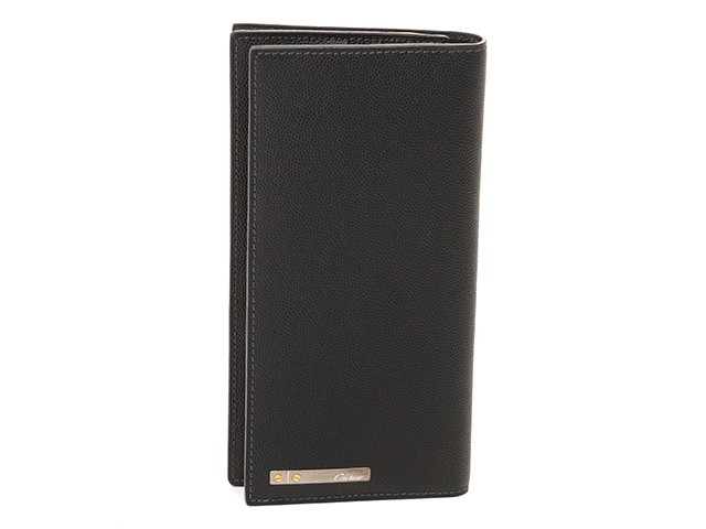 Cartier カルティエ 二つ折り財布 サントス ブラック レザー