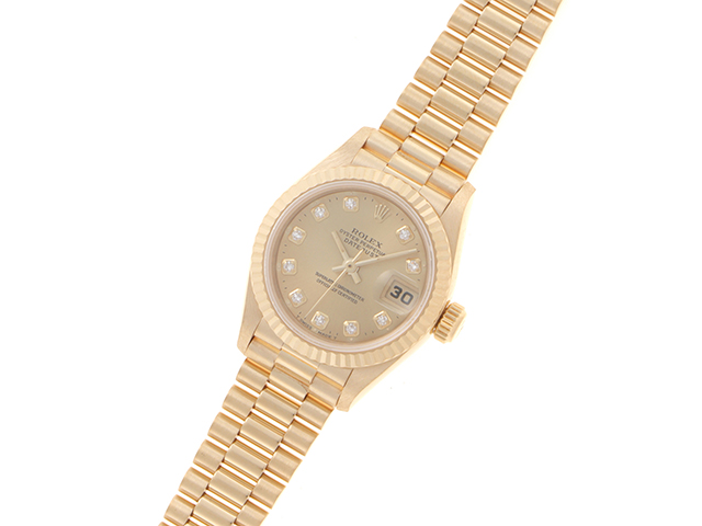 W番 ROLEX ロレックス デイトジャストYG 69178G 10PD 金無垢