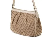 GUCCI　グッチ　スーキー　GGショルダーバッグ ベージュ　アイボリー　キャンバス　レザー　296834【431】2147200540009