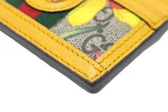 GUCCI グッチ フローラ オフィディア カードケース 523159 イエローゴールド/ベージュ PVC/レザー