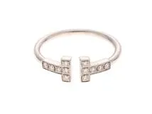 TIFFANY＆CO ティファニー Tワイヤーリング ホワイトゴールド