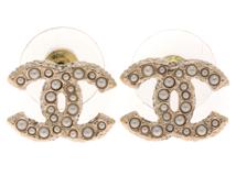 CHANEL　シャネル　ココマークピアス メタル（GP）/クリスタル　A64766 B06258【431】2147200543611