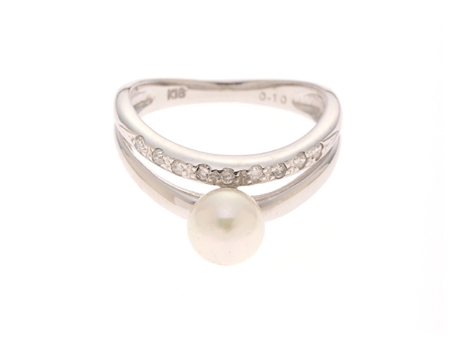 JEWELRY ジュエリー リング 指輪 K18ホワイトゴールド パール