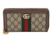 GUCCI グッチ オフィディア GGジップアラウンドウォレット 長財布 523154 ベージュ/ダークブラウン GGスプリーム キャンバス/レザー【460】2147200544519