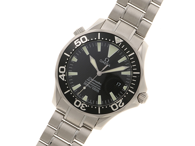 OMEGA 自動巻き時計 ステンレススチール 黒 オメガ OMEGA シーマスター