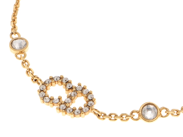 Dior　ディオール　Clair D Luneブレスレット　GP/クリスタル/レジンパール　2147200545455【432】