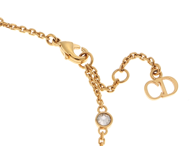 Dior　ディオール　Clair D Luneブレスレット　GP/クリスタル/レジンパール　2147200545455【432】