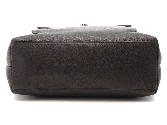 FURLA フルラ バイカラー ショルダーバッグ ネイビー／ダークブラウン レザー F6356【430】2147200546773