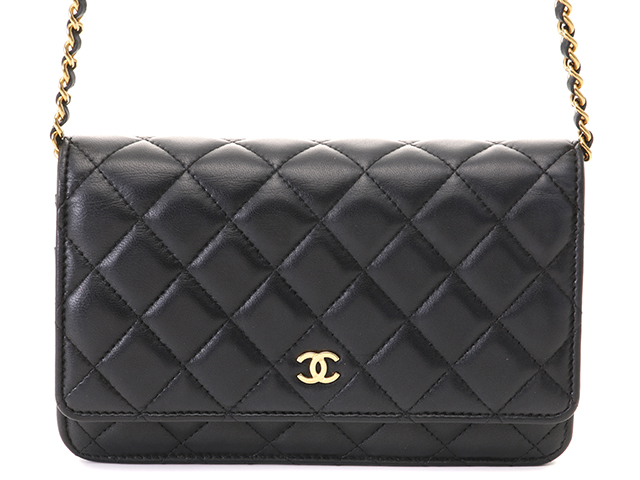 CHANEL シャネル マトラッセ チェーンショルダー ブラック/GP