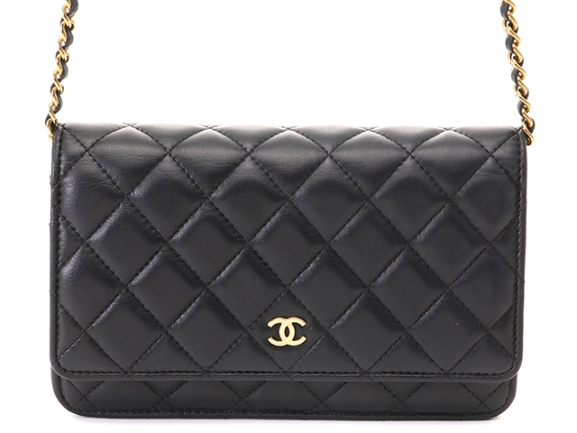 送料無料 通販 激安 CHANEL シャネル ブラック/GP チェーンショルダー マトラッセ バッグ