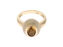 JEWELRY ノンブランドジュエリー リング 11号 K18/スフェーン/白蝶貝/重さ約5.1g【472】YY