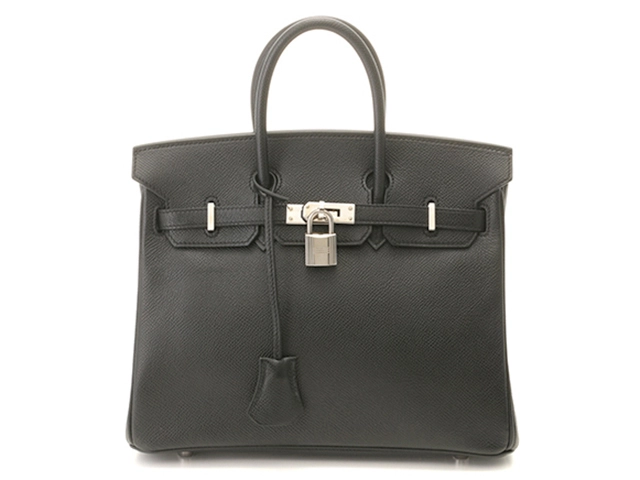 Hermès エルメス バーキン25 ブラック/SV □J刻印(2006年頃