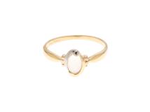 JEWELRY　ノンブランドジュエリー　貴金属・宝石　リング　K18イエローゴールド/プラチナ900　ムーンストーン　約2.1g　約9.5号　2147200550312　【205】