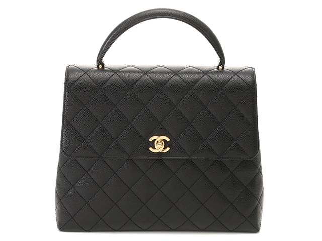 CHANEL マトラッセ ハンドバッグ ブラック CHANEL シャネル トップハンドルバッグ マトラッセ ハンドバッグ