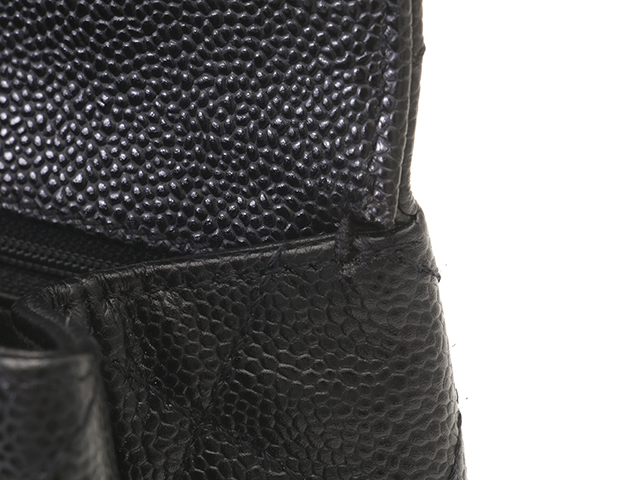CHANELシャネル／ケリー／キャビアスキン／マトラッセハンドバッグ／ブラック CHANEL シャネル マトラッセ ハンドバッグ ケリー型 マトラッセ