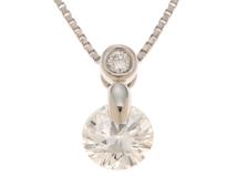 JEWELRY ノンブランドジュエリー ネックレス プラチナ850/ダイヤモンド0.732ct/0.03ct/重さ約3.2g【472】YY