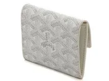 GOYARD Goyard Marigny Wallet White PVC/Calf Coated Canvas