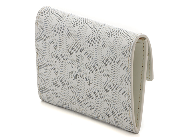も*️様 ゴヤール　マリニー　goyard GOYARD ゴヤール マリニー ウォレット ホワイト PVC／カーフ