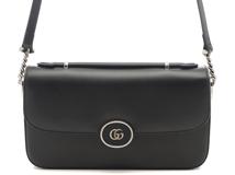 GUCCI　グッチ　プチGG　2wayスモールショルダーバッグ　ブラック　レザー　739721【434】2147200552927