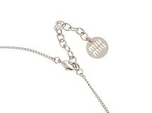 miumiu ミュウミュウ ネックレス クリスタル付メタルネックレス メタル