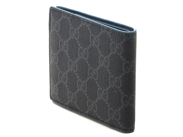 GUCCI グッチ GG コインウォレット ブルー インテリア 二つ折り