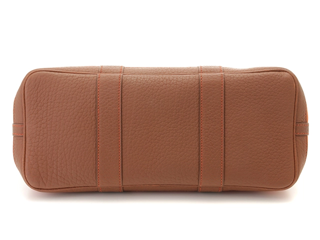 HERMES エルメス トートバッグ ガーデンTPM オレンジ/ゴールド キャンバス/ネゴンダ □P刻印(2012年頃)【472】YY