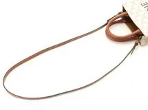 CELINE　セリーヌ　トリオンフ　ミニバーティカルカバ　ホワイト　PVC／カーフ　【471】　Y