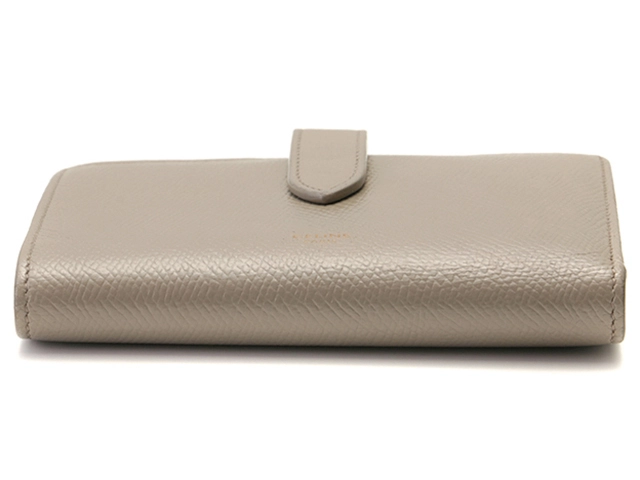 CELINE セリーヌ 財布 ミディアムストラップウォレット グレージュ カーフ 10B643BFP【472】YY