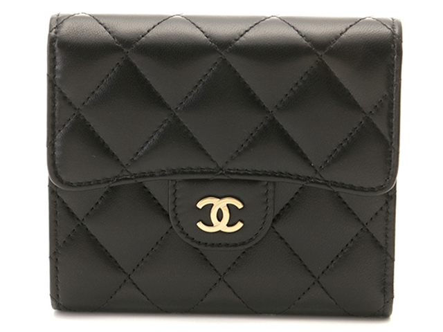 【CHANEL】シャネル スモール フラップ ウォレット ゴールド CHANEL (直営買付)シャネル 2023秋冬 スモールフラップ