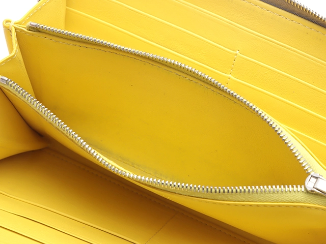 CELINE　セリーヌ　ラージジップドンマルチファンクション　スリ/イエロー　カーフ　長財布　レディース　【436】　2147200556819