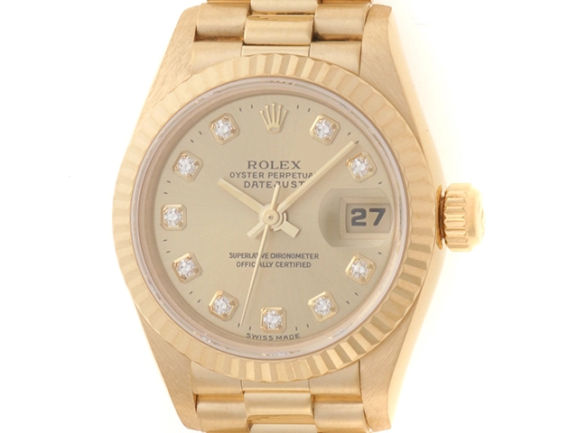 1997年2月 ROLEX ロレックス デイトジャスト K18YG 10Pダイヤ