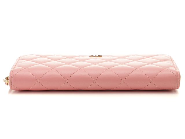 【美品/補修】CHANEL ラムスキン マトラッセ ジッピーウォレット 長財布 美品/補修】CHANEL ラムスキン マトラッセ ジッピーウォレット