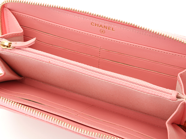 CHANEL シャネル マトラッセ ロングジップウォレット ラムスキン